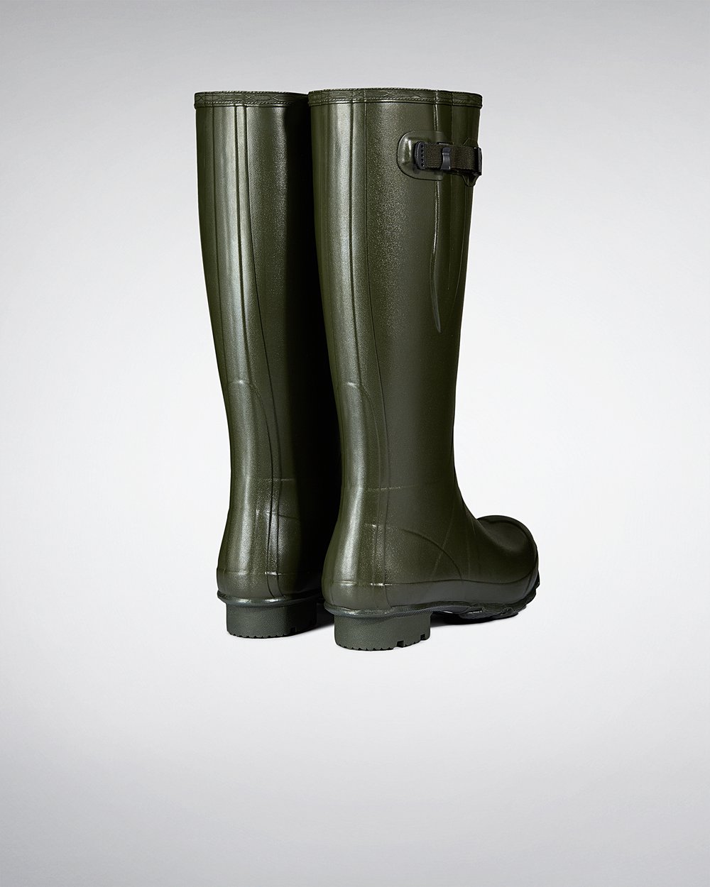 Botas De Altas Norris Field Side Adjustable Neoprene Lined Hunter Hombre - Verde Oscuro Oliva - 5073